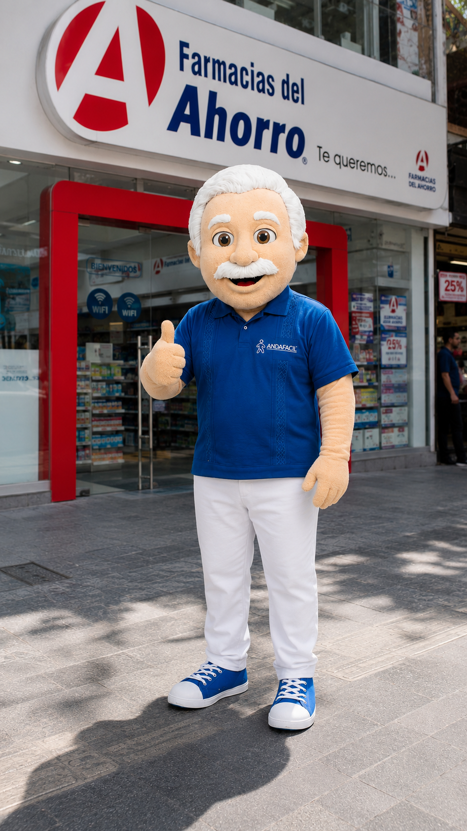 Don Andy presenta productos ANDAFACIL en Farmacias del Ahorro